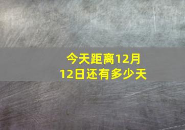 今天距离12月12日还有多少天