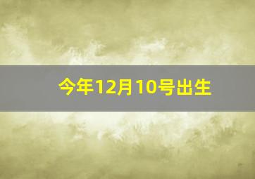 今年12月10号出生