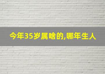 今年35岁属啥的,哪年生人