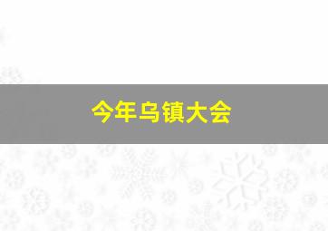 今年乌镇大会