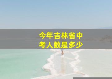 今年吉林省中考人数是多少