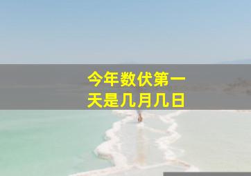 今年数伏第一天是几月几日