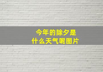 今年的除夕是什么天气呢图片