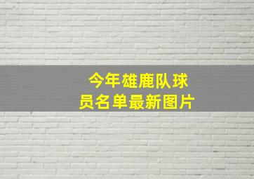 今年雄鹿队球员名单最新图片