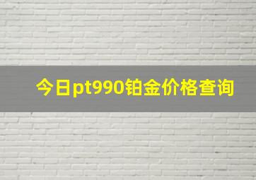 今日pt990铂金价格查询