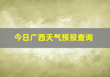 今日广西天气预报查询