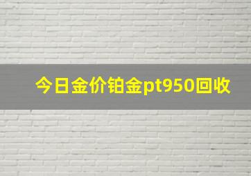 今日金价铂金pt950回收