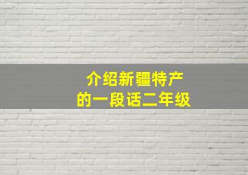 介绍新疆特产的一段话二年级