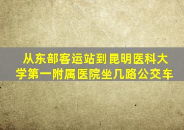 从东部客运站到昆明医科大学第一附属医院坐几路公交车