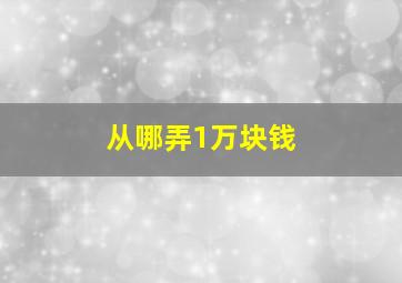 从哪弄1万块钱