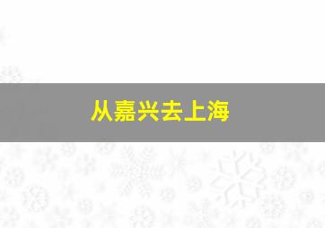 从嘉兴去上海