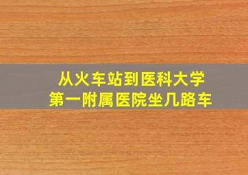 从火车站到医科大学第一附属医院坐几路车