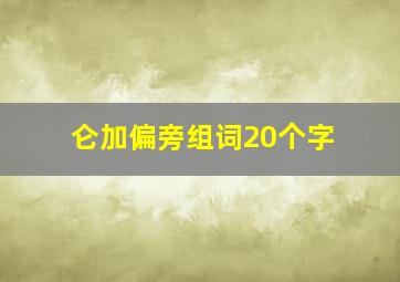 仑加偏旁组词20个字