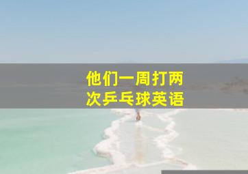 他们一周打两次乒乓球英语