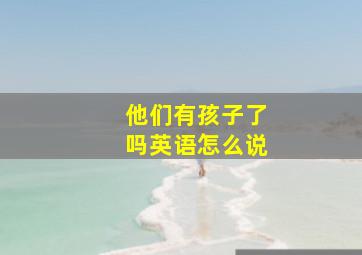 他们有孩子了吗英语怎么说