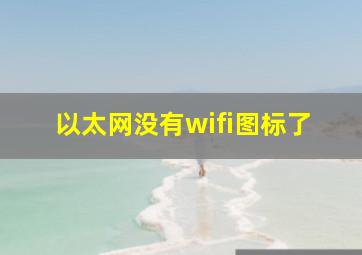 以太网没有wifi图标了