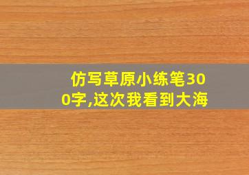 仿写草原小练笔300字,这次我看到大海