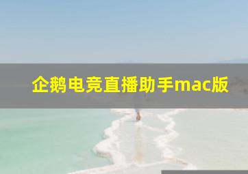 企鹅电竞直播助手mac版