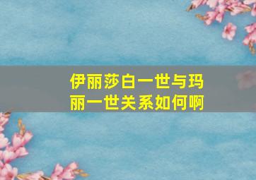 伊丽莎白一世与玛丽一世关系如何啊