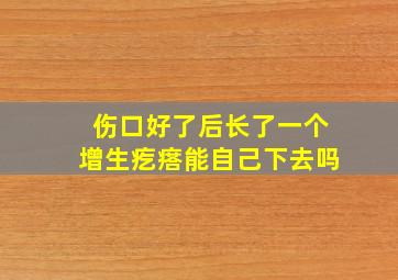 伤口好了后长了一个增生疙瘩能自己下去吗