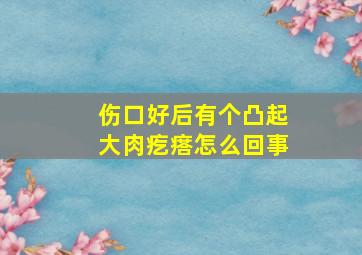 伤口好后有个凸起大肉疙瘩怎么回事