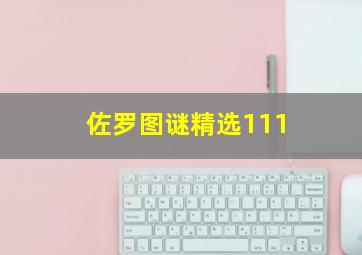 佐罗图谜精选111