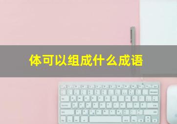 体可以组成什么成语