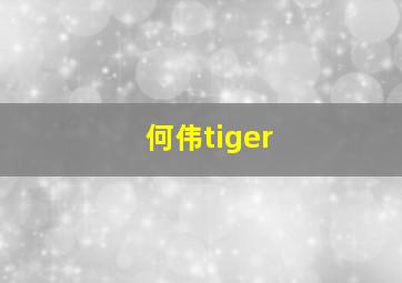 何伟tiger