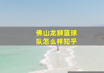 佛山龙狮篮球队怎么样知乎