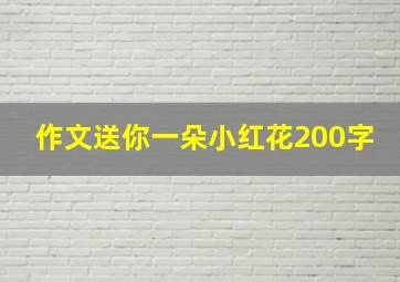 作文送你一朵小红花200字