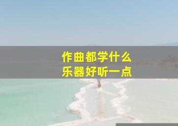 作曲都学什么乐器好听一点