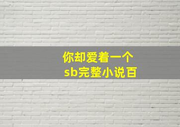 你却爱着一个sb完整小说百