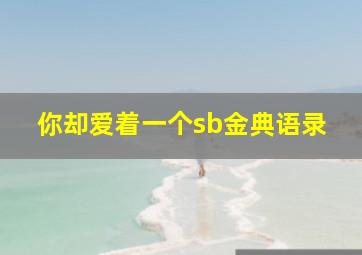 你却爱着一个sb金典语录