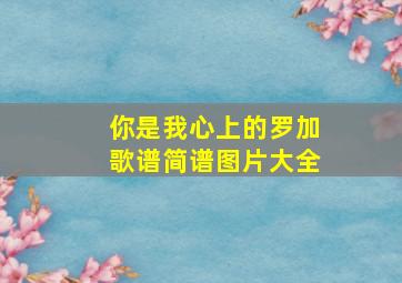 你是我心上的罗加歌谱简谱图片大全