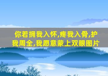 你若拥我入怀,疼我入骨,护我周全,我愿意蒙上双眼图片