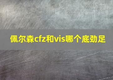 佩尔森cfz和vis哪个底劲足