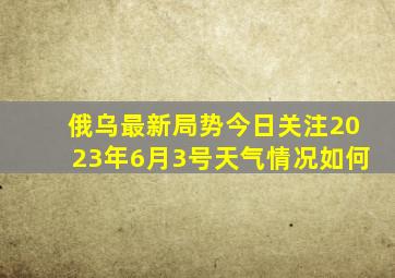 俄乌最新局势今日关注2023年6月3号天气情况如何