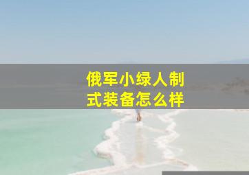 俄军小绿人制式装备怎么样