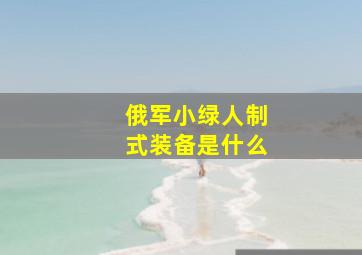 俄军小绿人制式装备是什么