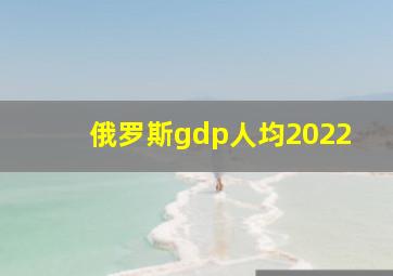 俄罗斯gdp人均2022