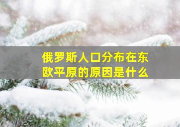 俄罗斯人口分布在东欧平原的原因是什么