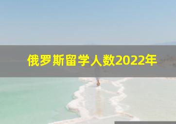 俄罗斯留学人数2022年