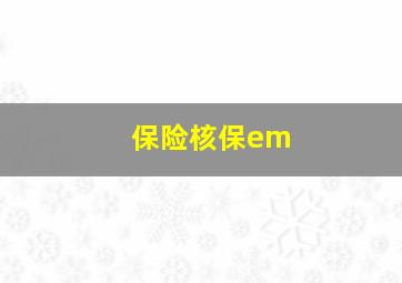 保险核保em