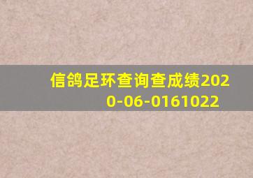 信鸽足环查询查成绩2020-06-0161022