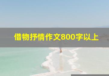 借物抒情作文800字以上