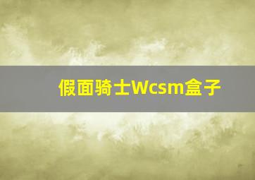 假面骑士Wcsm盒子