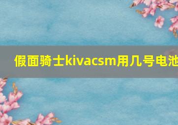 假面骑士kivacsm用几号电池