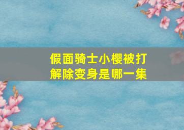 假面骑士小樱被打解除变身是哪一集