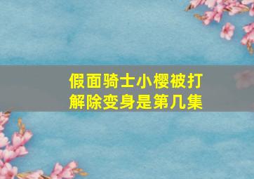 假面骑士小樱被打解除变身是第几集