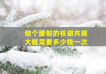 做个腰部的核磁共振大概需要多少钱一次